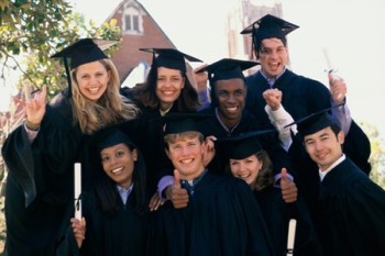 Portrait of a group of graduating students